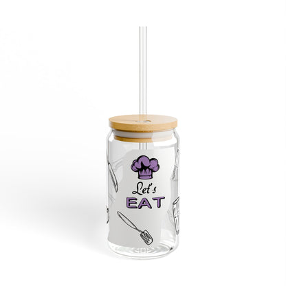 Lets Eat 16oz Sipper Glass